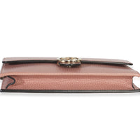 Gucci Pink Dollar Calfskin Interlocking G Wallet On Chain Handbag stamp