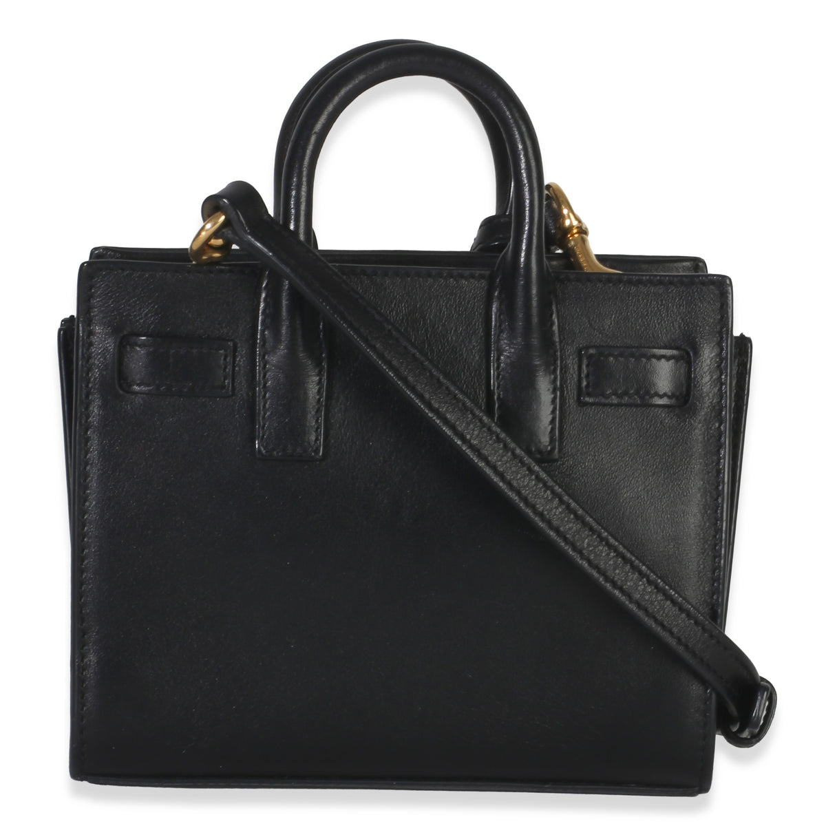 Saint Laurent Black Smooth Calfskin Toy Sac Du Jour Handbag bv