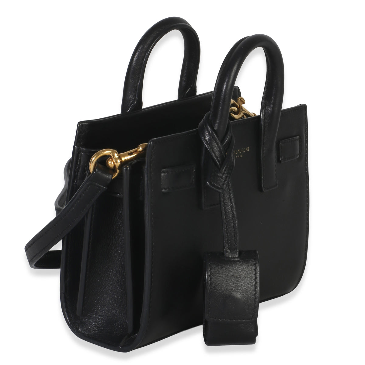 Saint Laurent Black Smooth Calfskin Toy Sac Du Jour Handbag pv