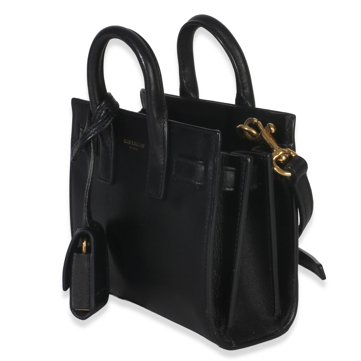 Saint Laurent Black Smooth Calfskin Toy Sac Du Jour Handbag sv