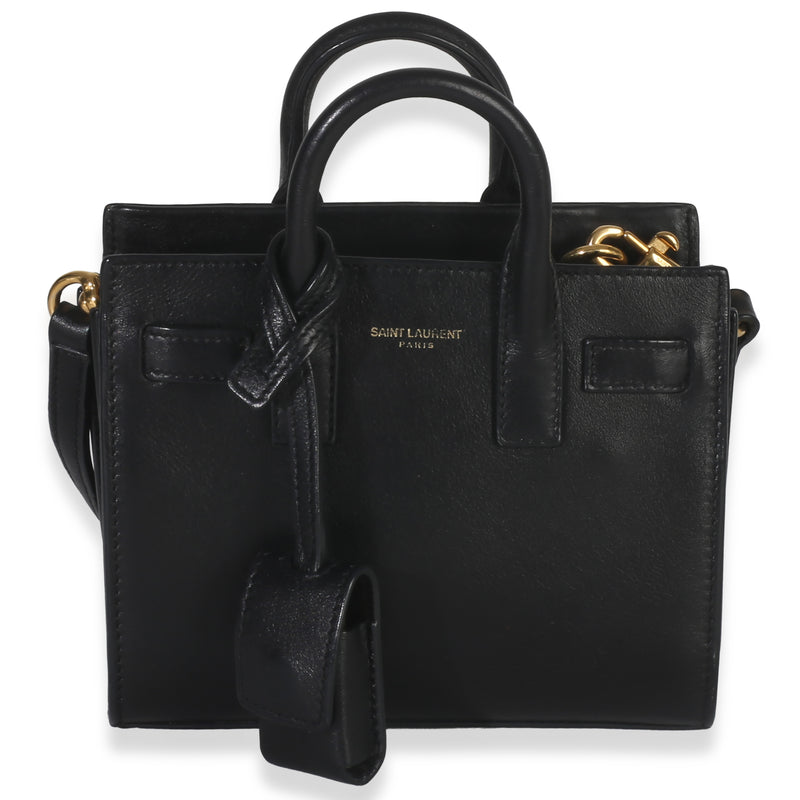 Black Smooth Calfskin Toy Sac Du Jour