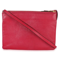 Celine Fuschia Lambskin Large Trio Crossbody Handbag bv