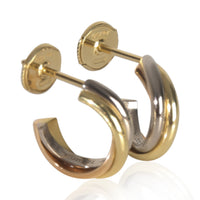 Cartier 3 Tone Gold  Mini Model Trinity Earrings sv