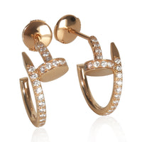Cartier Rose Gold Diamond Small Model Juste Un Clou Earrings fv