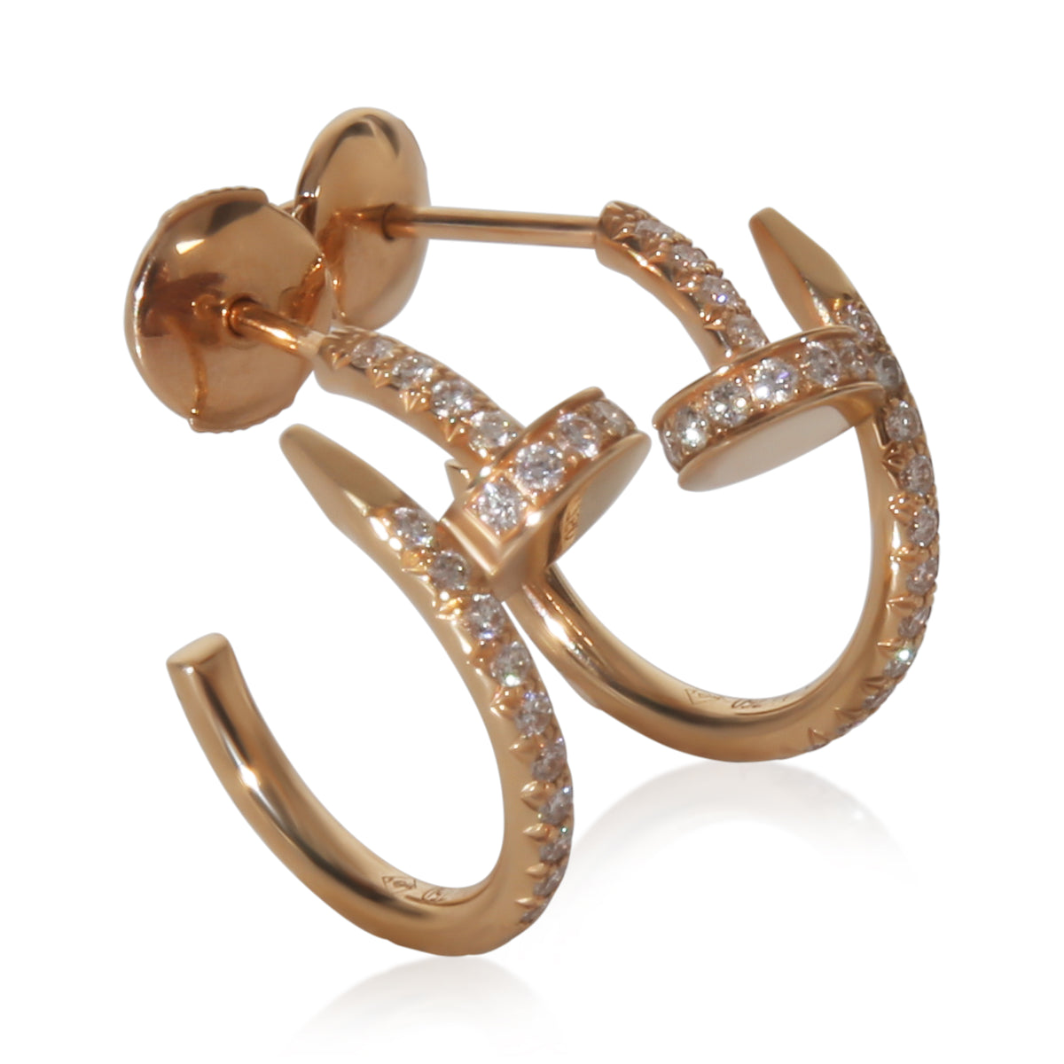 Rose Gold Diamond Small Model Juste Un Clou Earrings