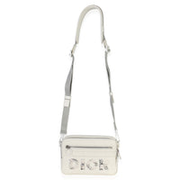 Christian Dior X DANIEL ARSHAM White Grained Calfskin Safari Messenger Handbag av