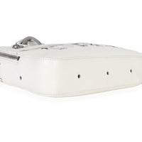 Christian Dior X DANIEL ARSHAM White Grained Calfskin Safari Messenger Handbag clasp