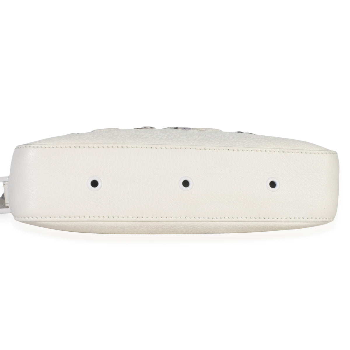 Christian Dior X DANIEL ARSHAM White Grained Calfskin Safari Messenger Handbag stamp