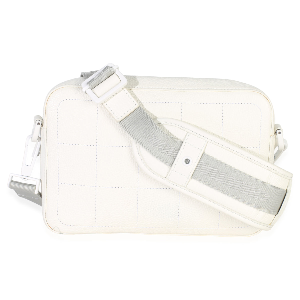 Christian Dior X DANIEL ARSHAM White Grained Calfskin Safari Messenger Handbag bv