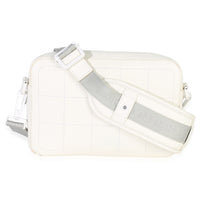 Christian Dior X DANIEL ARSHAM White Grained Calfskin Safari Messenger Handbag bv