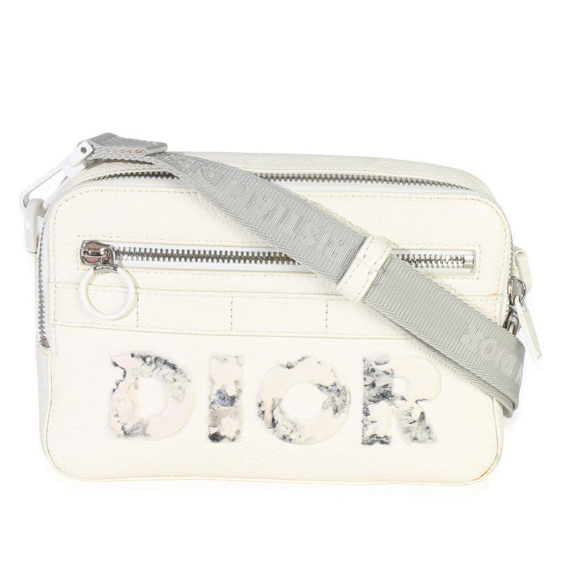X DANIEL ARSHAM White Grained Calfskin Safari Messenger