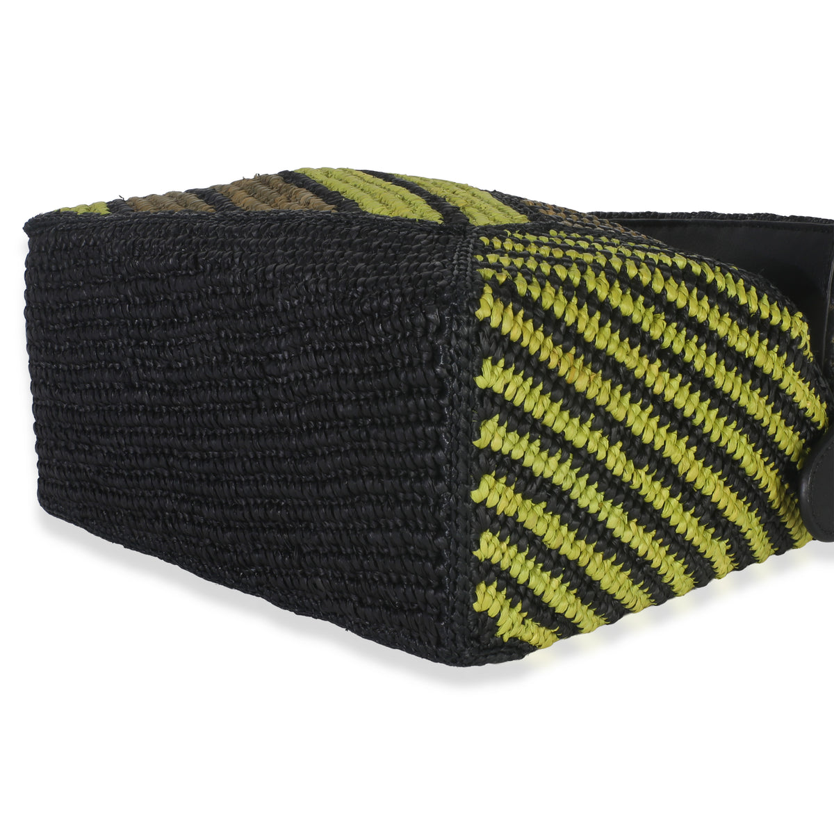 Loewe Anise Olive Raffia Calfskin Small Puzzle Bag Handbag box