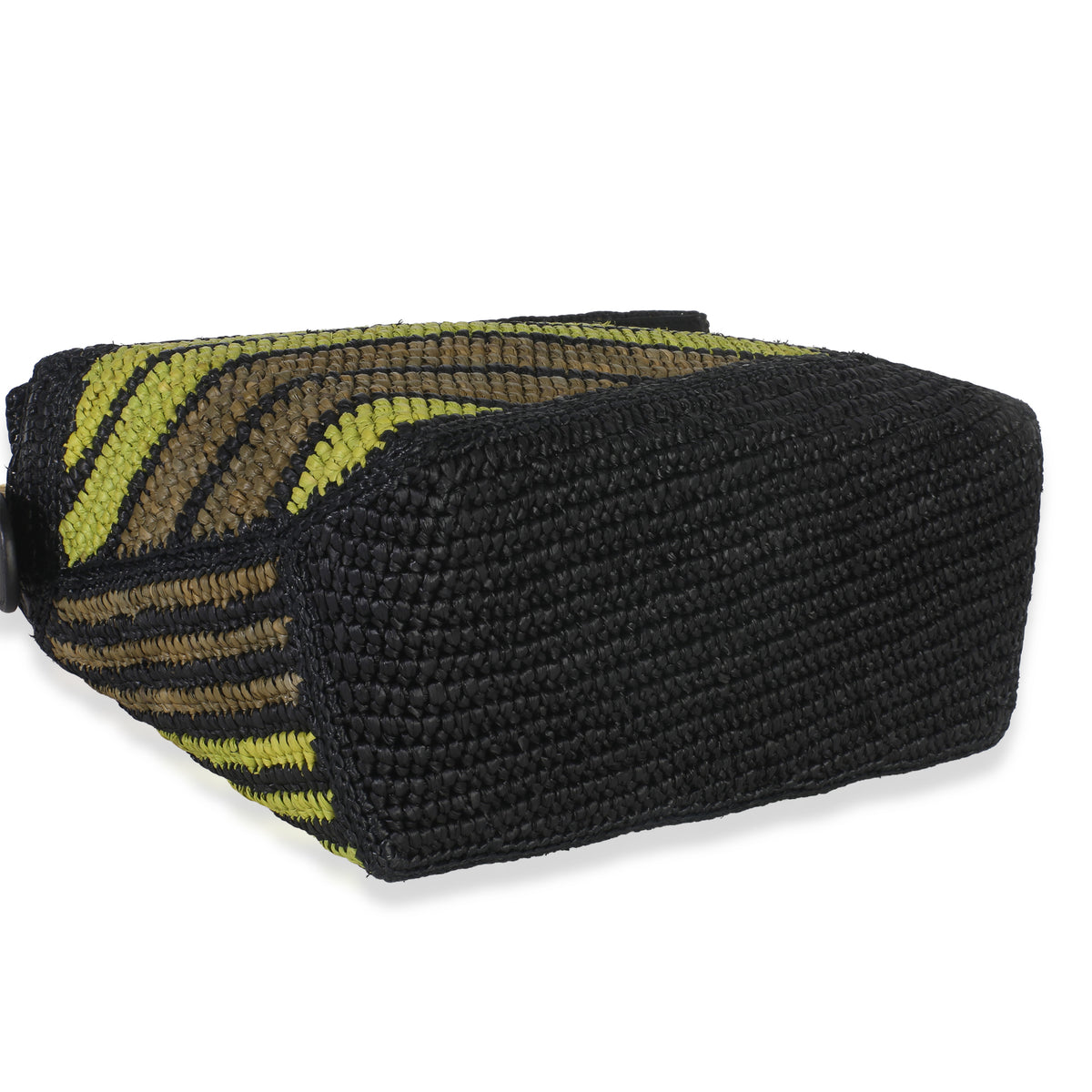 Loewe Anise Olive Raffia Calfskin Small Puzzle Bag Handbag clasp
