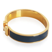 Gold-Plated  Clic H In Ultramarine Bracelet
