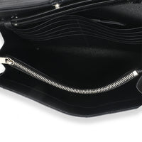Saint Laurent Black Grain De Poudre Cassandre Chain Wallet Handbag ad1