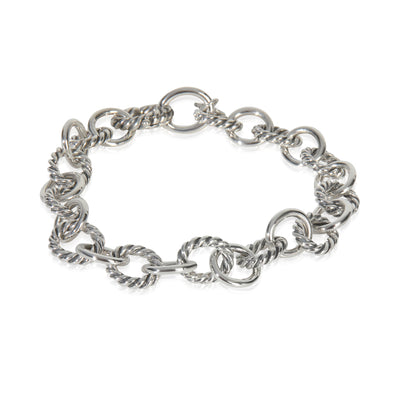 David Yurman Sterling Silver  Oval Link Bracelet fv