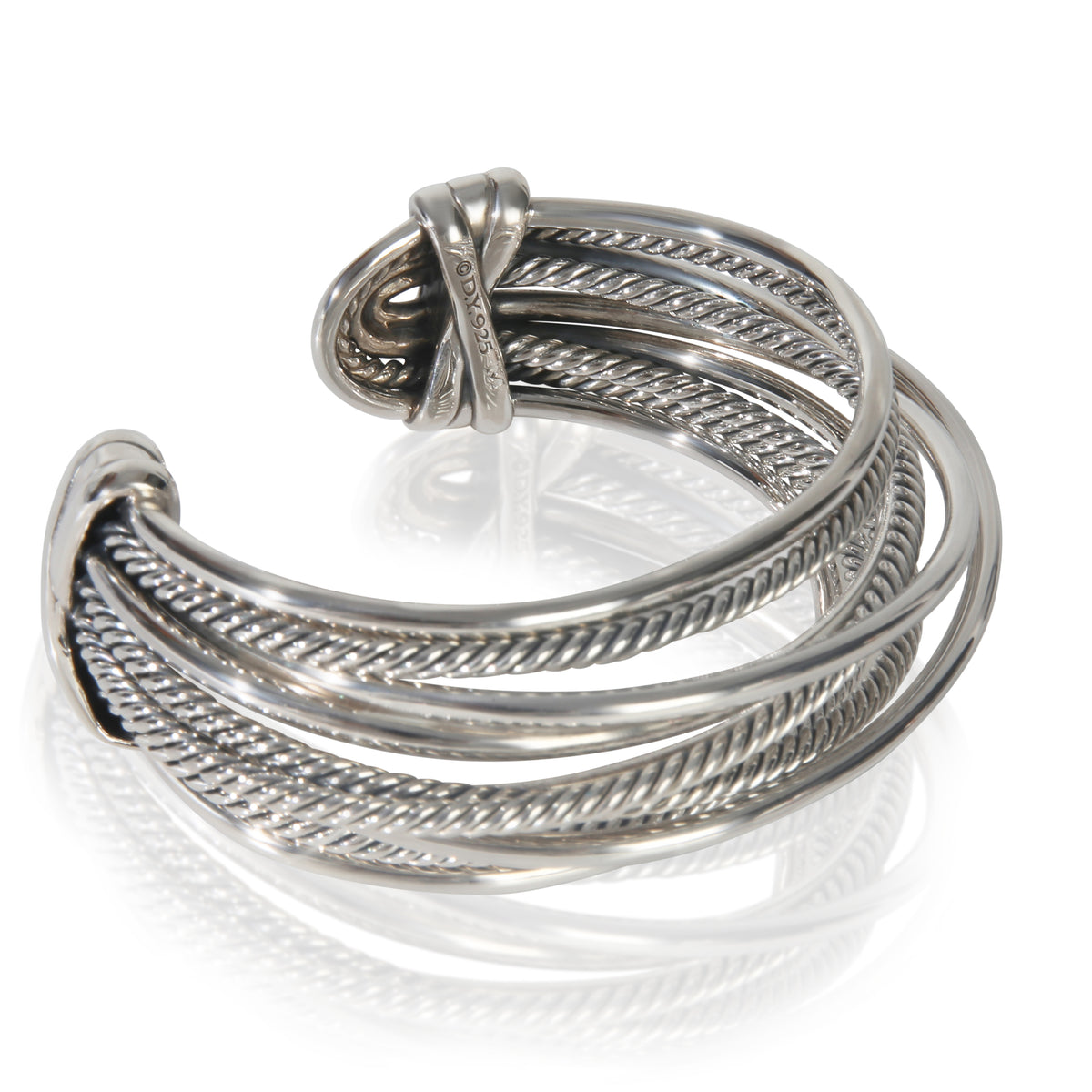 David Yurman Sterling Silver  Crossover Bracelet bv