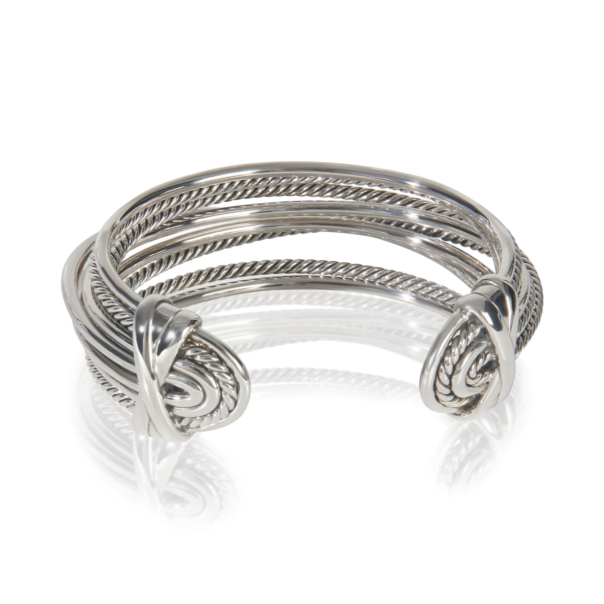 David Yurman Sterling Silver  Crossover Bracelet pv
