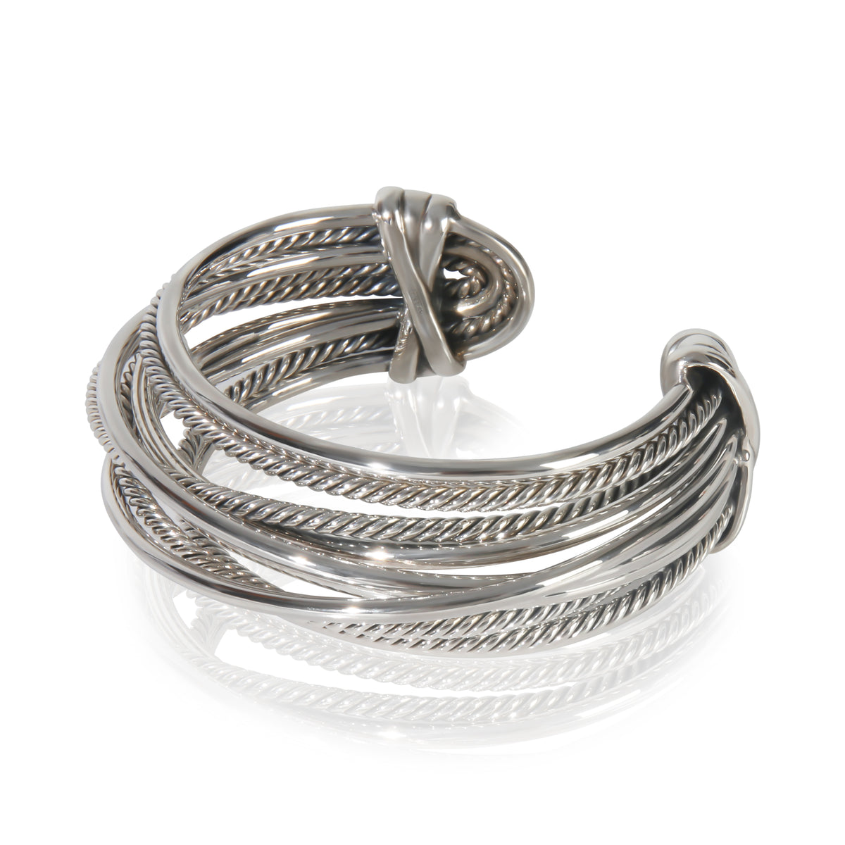 David Yurman Sterling Silver  Crossover Bracelet sv
