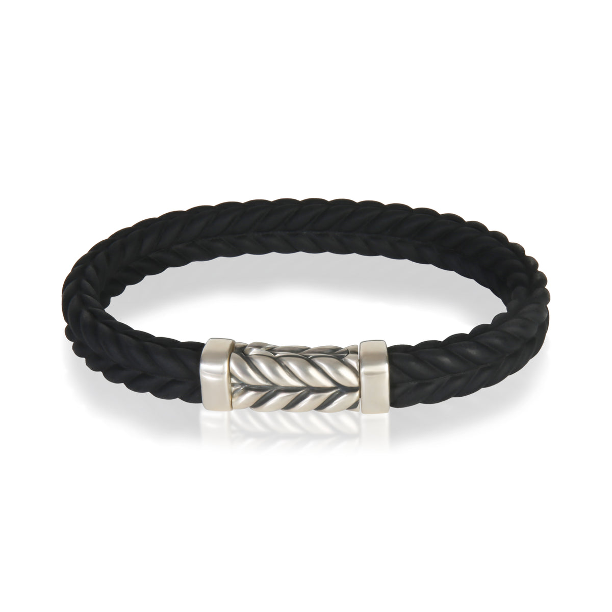 David Yurman Sterling Silver  Chevron Bracelet fv