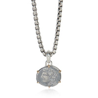 David Yurman Yellow Gold & Sterling Silver  Virgo Amulet Pendant fv