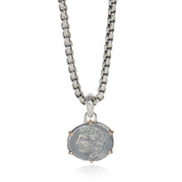 Yellow Gold & Sterling Silver  Virgo Amulet Pendant