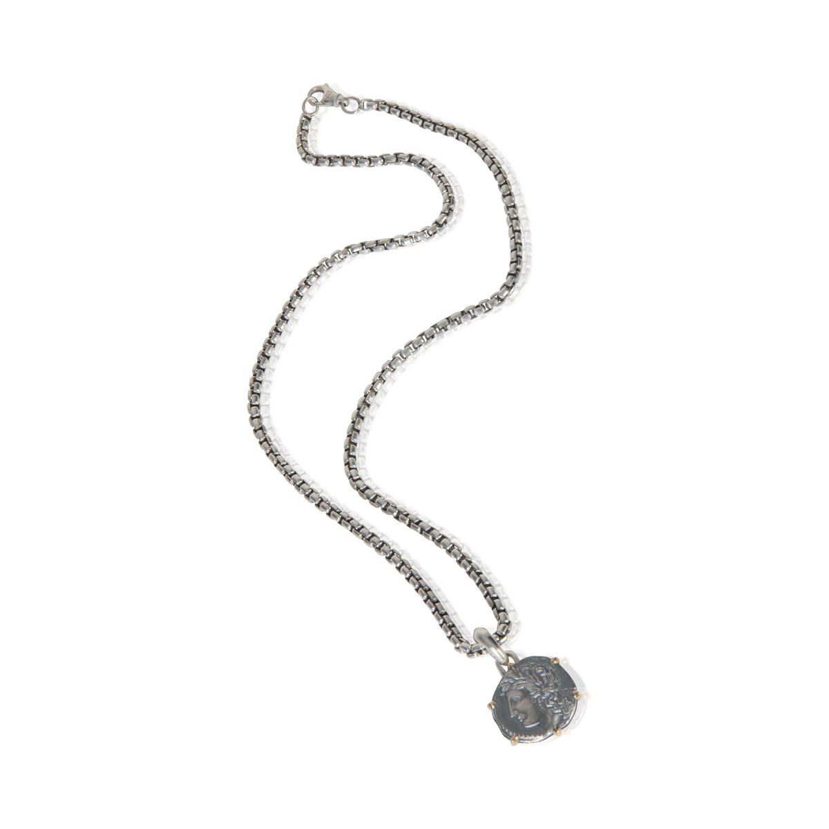 Yellow Gold & Sterling Silver  Virgo Amulet Pendant