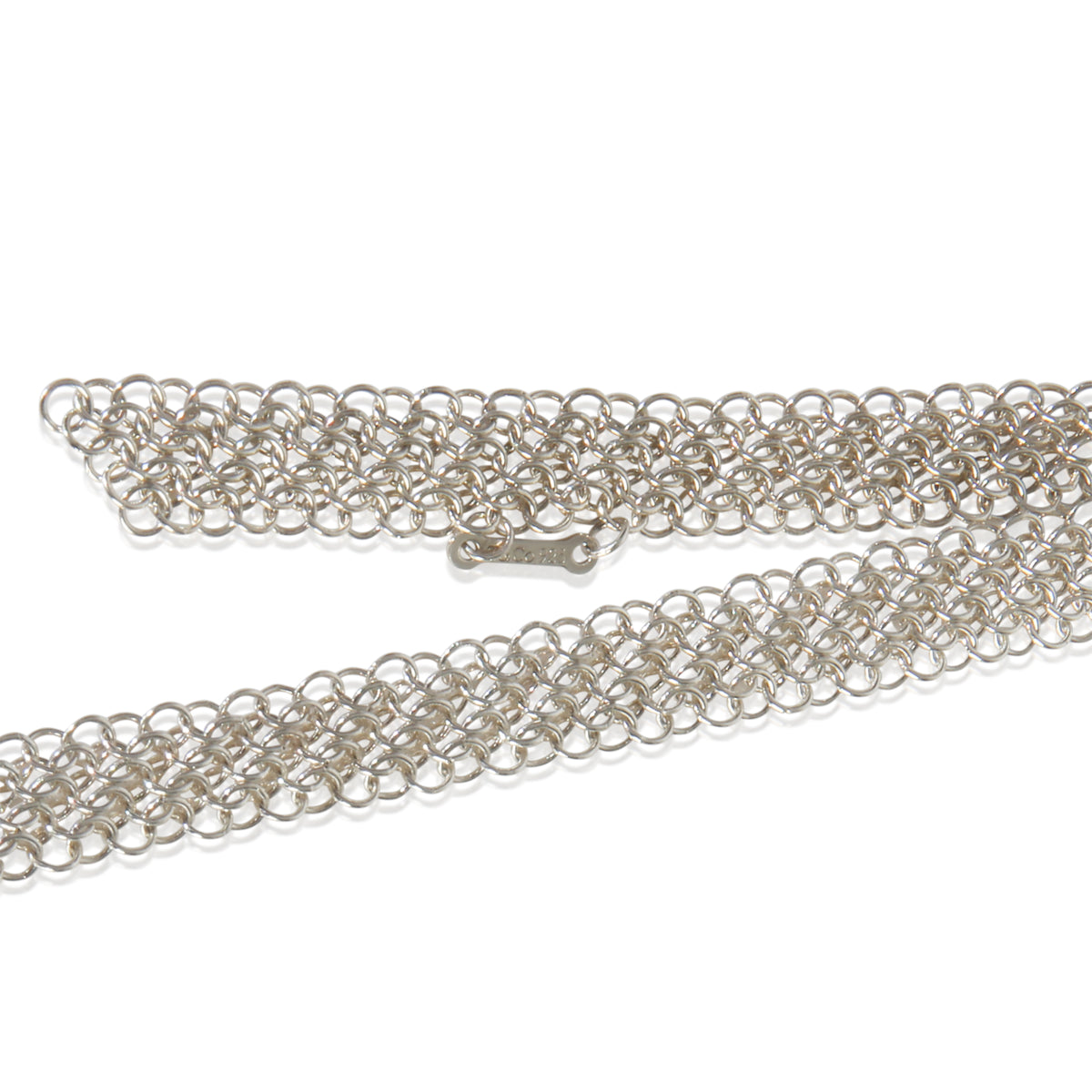 Tiffany & Co. Sterling Silver  Elsa Peretti Mesh Bib Necklace pv