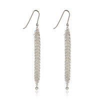 Tiffany & Co. Sterling Silver Diamond Elsa Peretti Mesh Earrings sv