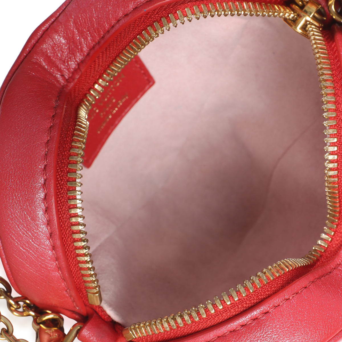 Louis Vuitton Red Monogram Lambskin Embossed Sac Coeur Heart On Chain Bag Handbag av