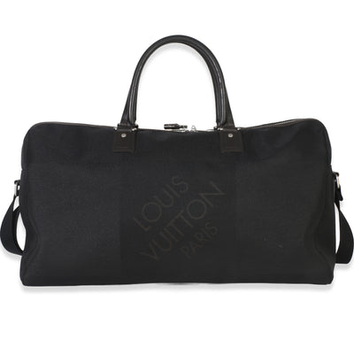 Black Damier Nylon Geant Souverain Weekender Bag