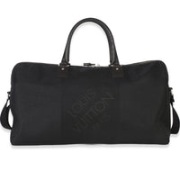 Black Damier Nylon Geant Souverain Weekender Bag