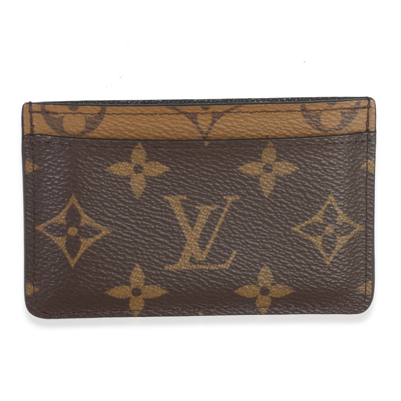 Canvas Monogram Reverse Card Holder