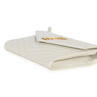 Saint Laurent Creama Soft Grain De Poudre Triquilt Monogram Clutch Handbag box