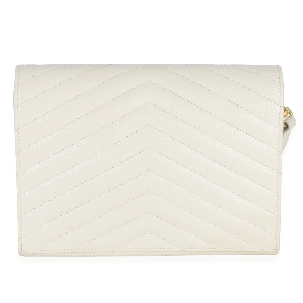 Saint Laurent Creama Soft Grain De Poudre Triquilt Monogram Clutch Handbag bv