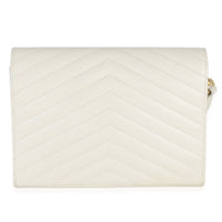 Saint Laurent Creama Soft Grain De Poudre Triquilt Monogram Clutch Handbag bv