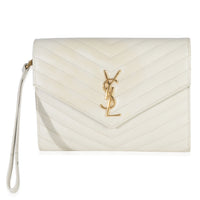 Creama Soft Grain De Poudre Triquilt Monogram Clutch
