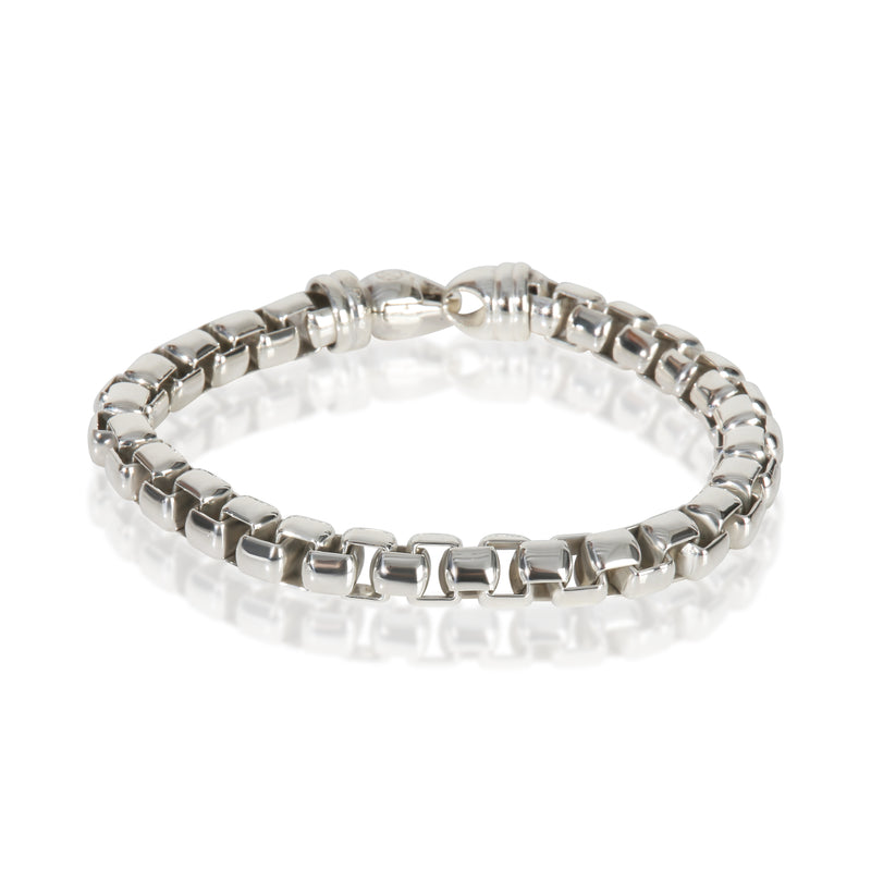 David Yurman Sterling Silver  7.3mm Box Chain Bracelet fv