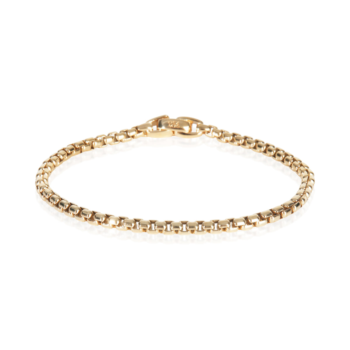 David Yurman Yellow Gold  Box Chain Bracelet fv