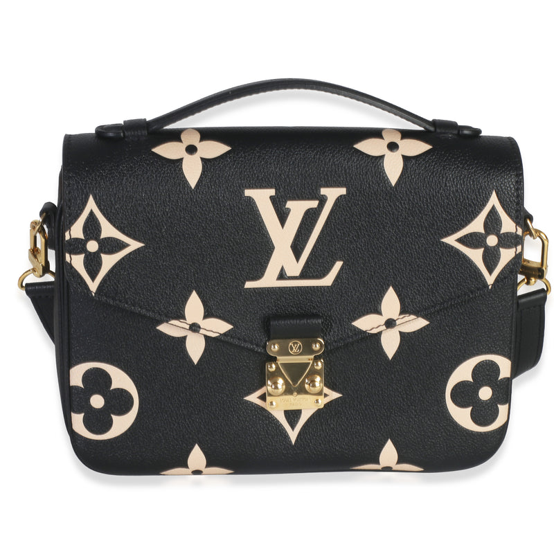 Black & Beige Monogram Empreinte Giant Pochette Métis