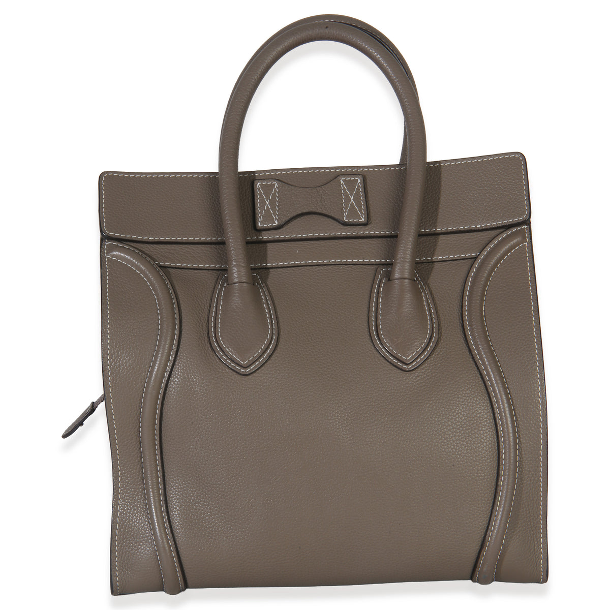 Celine Souris Drummed Calfskin Mini Luggage Tote Handbag bv