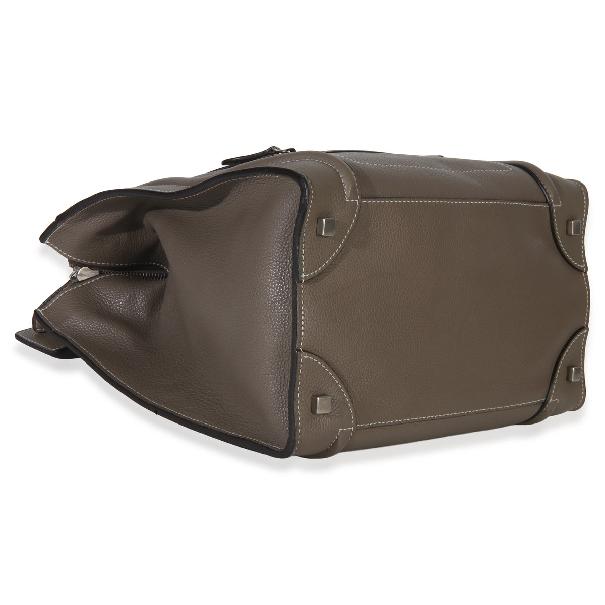 Celine Souris Drummed Calfskin Mini Luggage Tote Handbag clasp