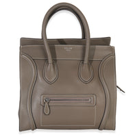 Celine Souris Drummed Calfskin Mini Luggage Tote Handbag fv