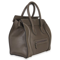 Celine Souris Drummed Calfskin Mini Luggage Tote Handbag pv