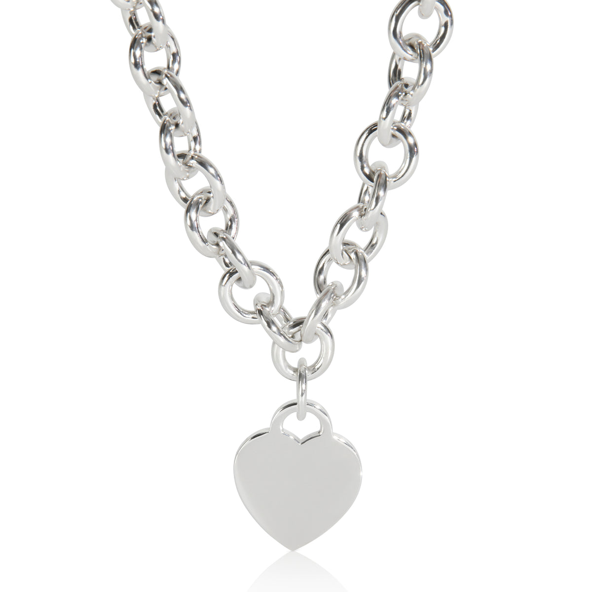 Tiffany & Co. Sterling Silver  Heart Tag Necklace sv