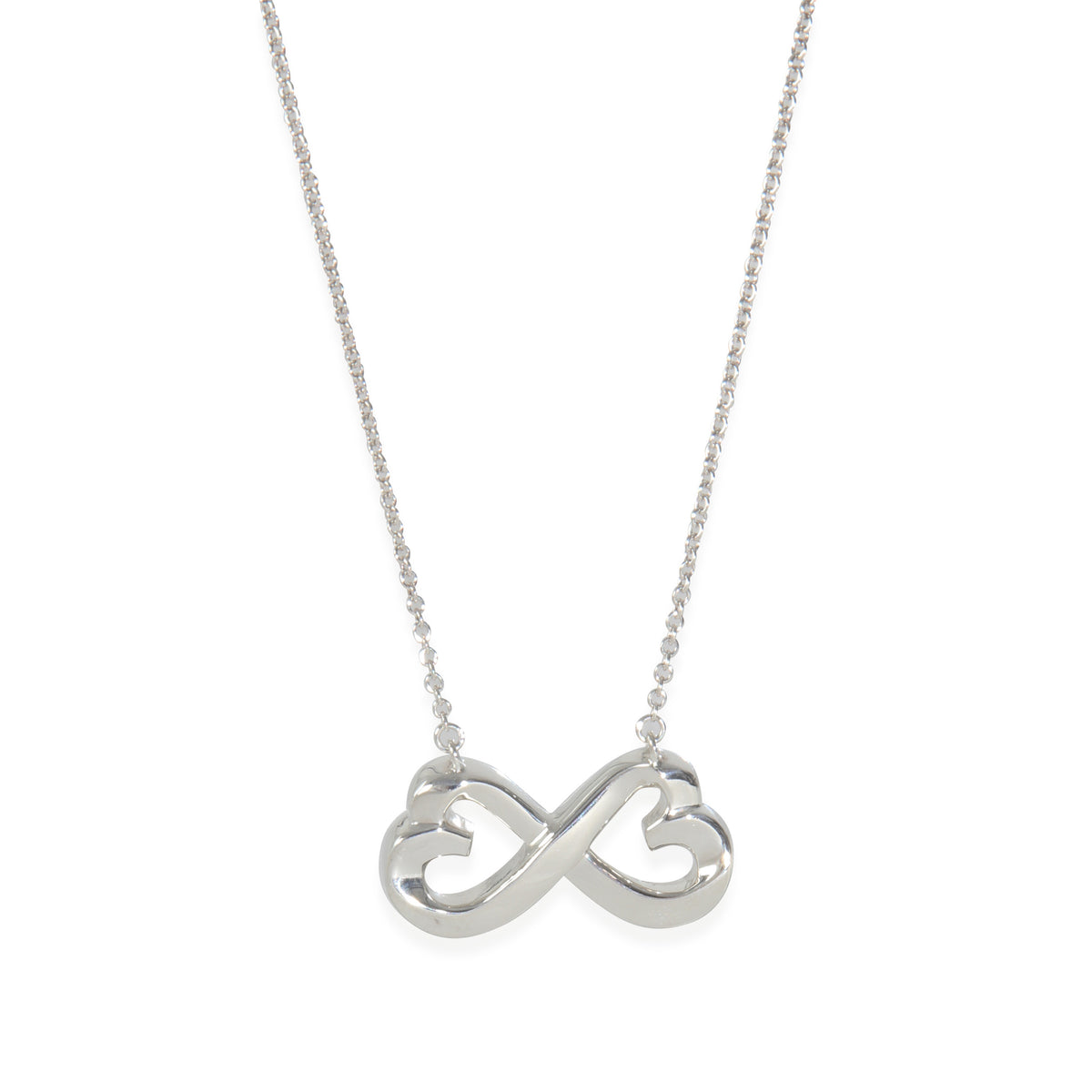 Tiffany & Co. Sterling Silver  Paloma Picasso Double Loving Heart Pendant fv
