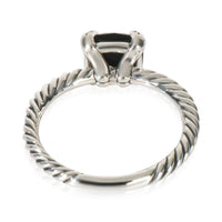 David Yurman Sterling Silver Onyx and Diamond Chatelaine Ring pv