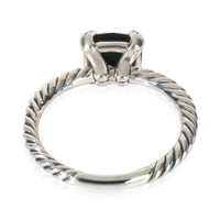 David Yurman Sterling Silver Onyx and Diamond Chatelaine Ring pv