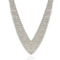 Tiffany & Co. Sterling Silver  Elsa Peretti Mesh Bib Necklace fv