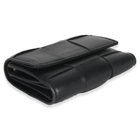 Bottega Veneta Black Cassette Intrecciato Small Trifold Wallet Wallet clasp
